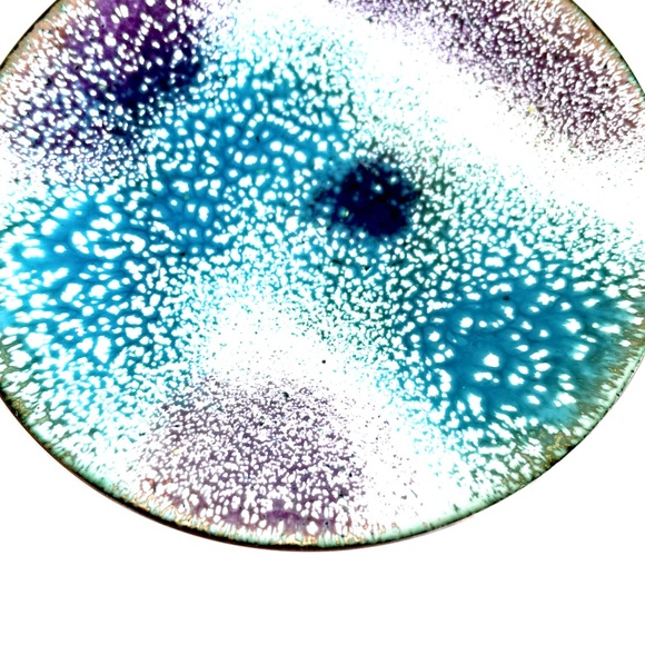 Vintage Enamelled Copper Trinket Dish - Picture 12 of 15